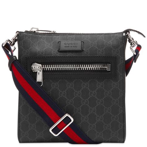 blue red blue gucci messenger bag|Gucci black monogram bag.